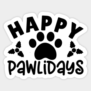 Happy Pawlidays Sticker